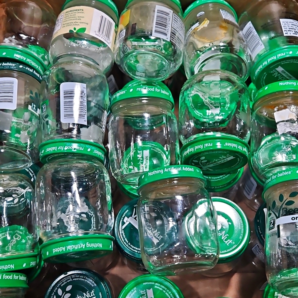 25 Glass baby food jars